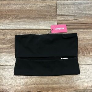 Edikted Black Slit Tube Top Size Small NWT